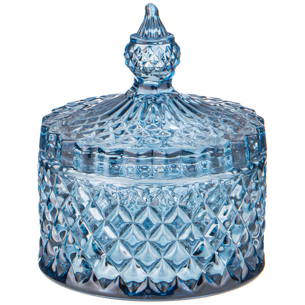 Lefard ЕМКОСТЬ ДЛЯ ХРАНЕНИЯ "DIAMANT BLUE" 8,5*8,5*10СМ 355-307