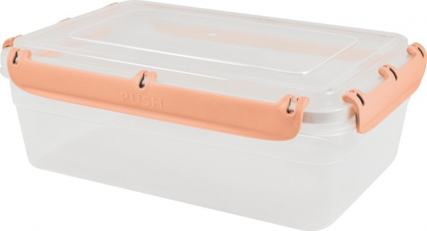 Plastic Centre Контейнер BERGEN с защелками 2,6л персиковая карамель PT1047ПК-10