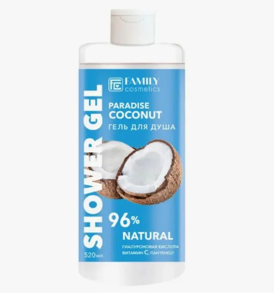 Family Cosmetics Flesh Гель для душа РАЙСКИЙ КОКОС, 520мл FRESH-13 БХ14694БК