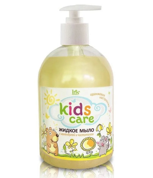 Iris Kids Care Детское жидкое мыло с КАЛЕНДУЛОЙ и ЧИСТОТЕЛОМ 500мл