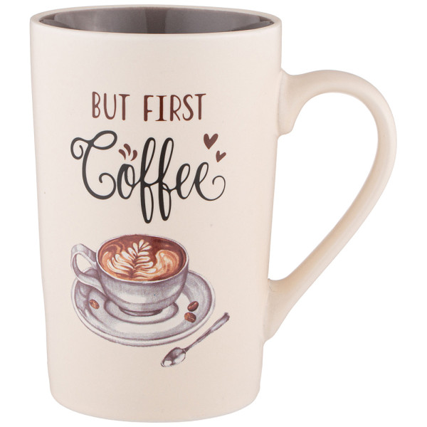 КРУЖКА "BUT FIRST COFFEE" 385 МЛ 260-956
