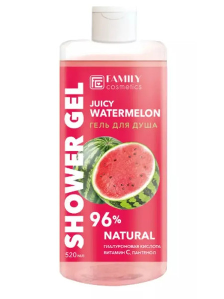 FAMILY COSMETICS Flesh Гель для душа СОЧНЫЙ АРБУЗ, 520мл FRESH-09