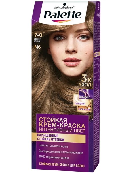 Palette Крем-краска для волос 110 мл - N6 Средне-русый БХ3100