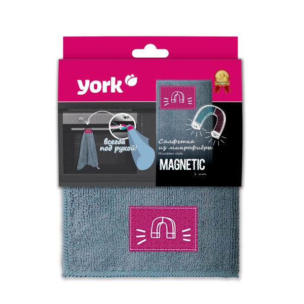 Салфетка из микрофибры МагнитСистема с магнитом YORK (40х50 см) 026260