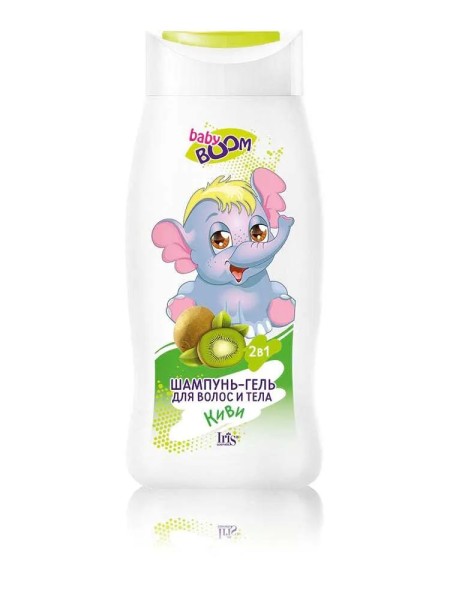 Iris BABY BOOM Детский Шампунь-гель д/волос и тела КИВИ 300мл