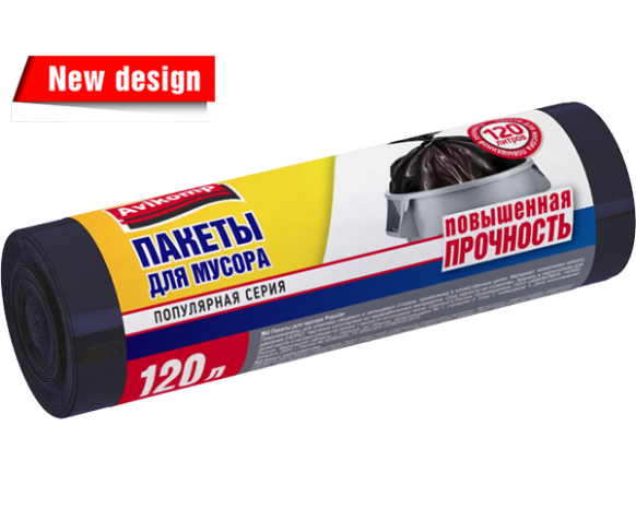 Авикомп Мешки д/мусора 20л (10шт) повышенной прочности рулон черные 14мкм*6/24 (0236)