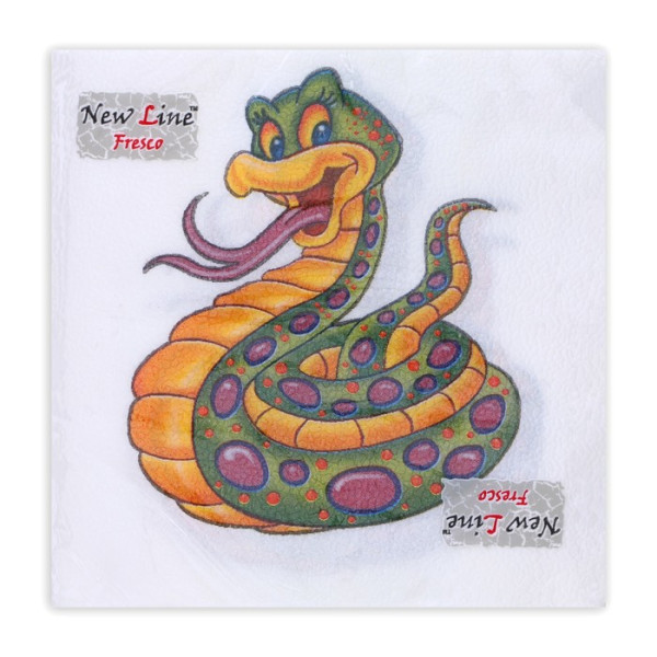New line Fresco Салфетки ФРЕСКО 33*33 (20шт) 2-х сл. Весёлая Змея БХ4031472