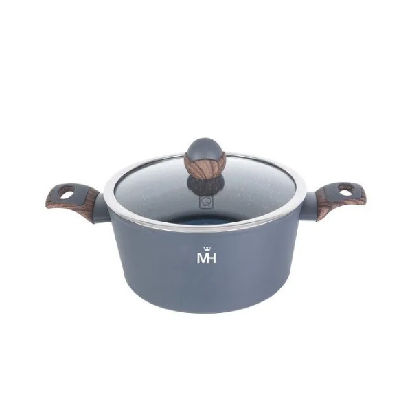 Кастрюля с крышкой "MercuryHaus" MC-1797 Grey (4) 4,3 л 24*12 см MC-1797