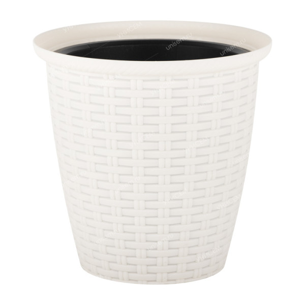 InGreen Кашпо Rattan D 185мм/3 л с внутренним горшком 1,5 л сливочный ING6212СЛВ