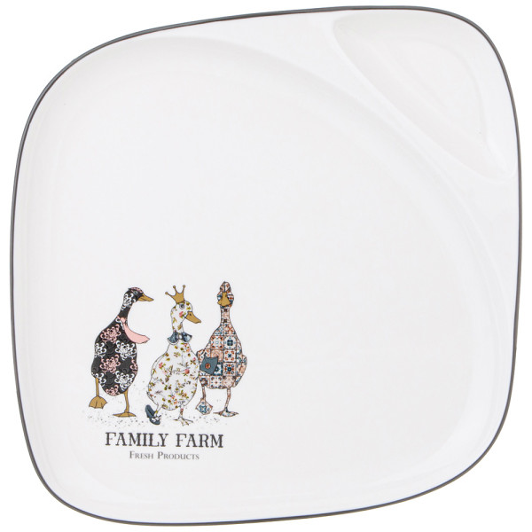 Lefard ТАРЕЛКА ОБЕДЕННАЯ "FAMILY FARM" 2 СЕКЦИИ 26*2,5 СМ 263-1347