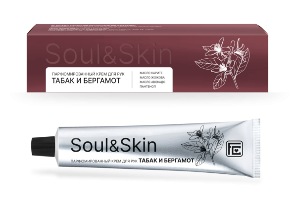 Family Cosmetics Soul & Skin Крем для рук ТАБАК и БЕРГАМОТ Парфюмированный, 65мл Арт.SSP-6006 БХ14830БК