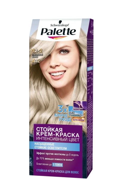 Palette Крем-краска для волос 110 мл - А 12 Платиновый блондин (12-2) *5*10