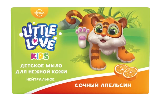 СВОБОДА Little Love Детское мыло д/нежной кожи Сочный апельсин 90гр. БХ4028760