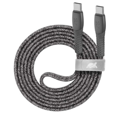 RIVACASE PS6105 GR12 кабель Type-C / Type-C 1,2м серый, 12/96