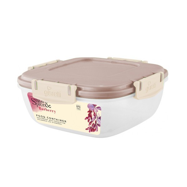 Plastic Centre Контейнер для продуктов Sugar Spice Barberry герметичный 0,35л квадратный латте SE223910005