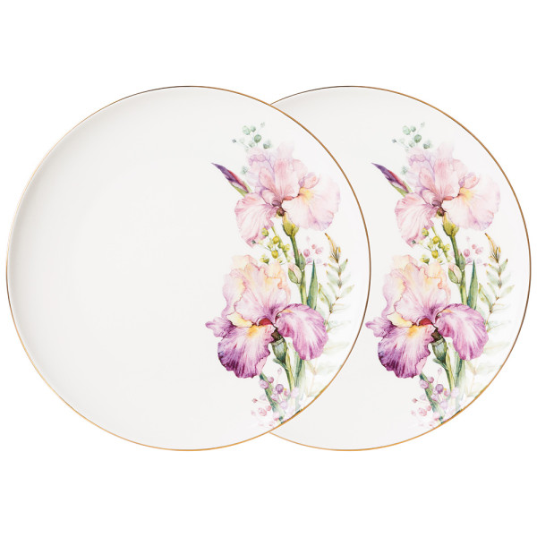 НАБОР ТАРЕЛОК ОБЕДЕННЫХ LEFARD "IRISES" 2 ШТ. 25,5 СМ 590-497