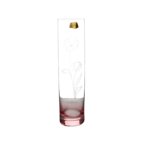 Crystalite Bohemia Ваза Сrystalex 24 см прозрачно розовая B82581-240801-01A-K0801-OK6-1 56331ГЛ