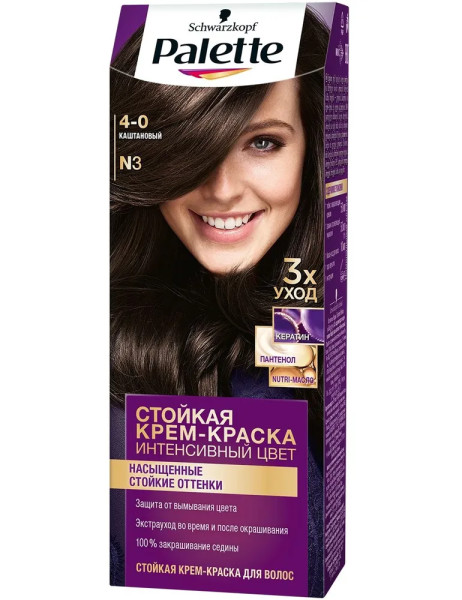 Palette Крем-краска для волос 110 мл - N3 Каштановый