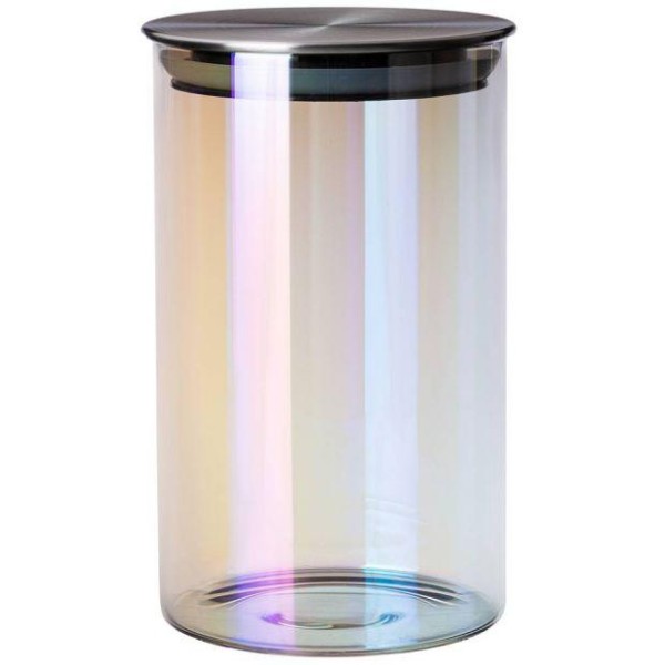 ЕМКОСТЬ ДЛЯ СЫПУЧИХ ПРОДУКТОВ AGNESS "RAINBOW" 1000 МЛ D=9.5 CM, H=16 CM ЦВЕТ:РАДУЖНЫЙ 889-135