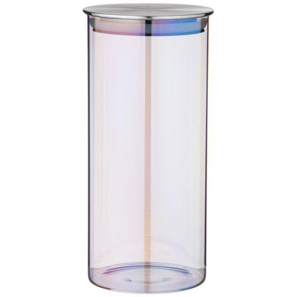 ЕМКОСТЬ ДЛЯ СЫПУЧИХ ПРОДУКТОВ AGNESS "RAINBOW" 1350 МЛ D=9.5 CM H=21 CM ЦВЕТ:РАДУЖНЫЙ 889-136