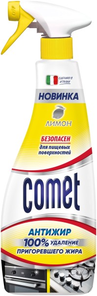 КОМЕТ Чистящ. Спрей д/кухни Лимон 500мл. *8/ 672 /
