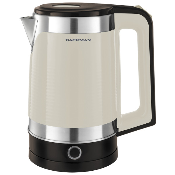Backman Электрочайник, 2200 Вт, 1,8 литра, закрытый нагревательный элемент BM-TEA 722
