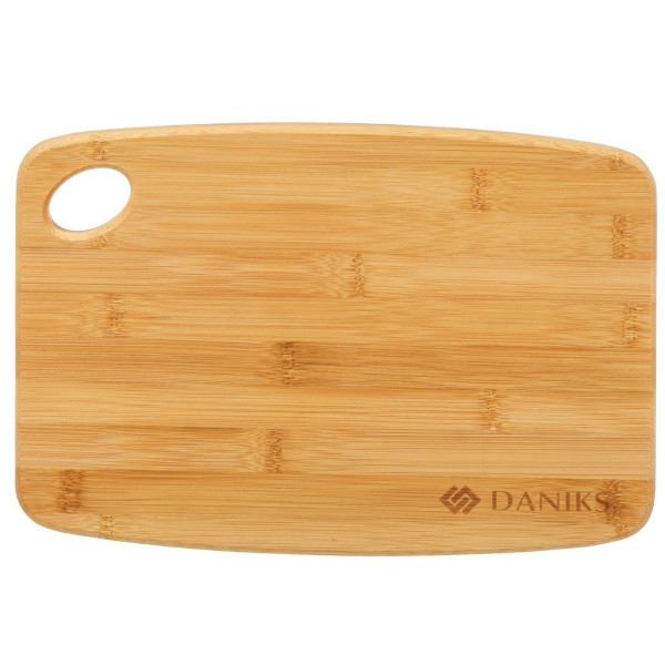 Daniks Доска разделочная бамбук, 32х22х1.8 см, бежевая, прямоугольная H-1636L