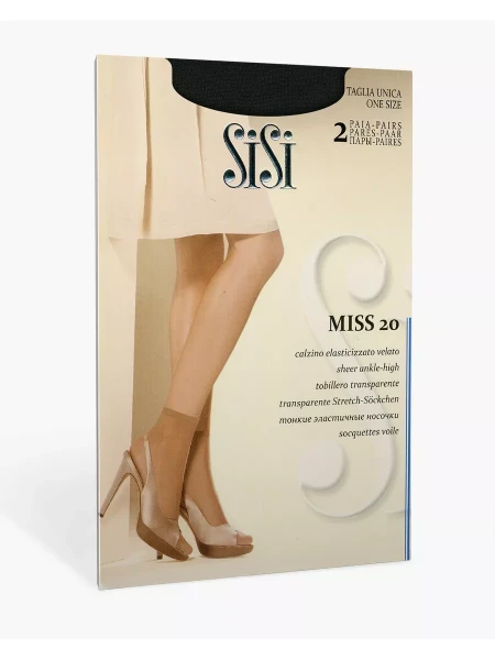 СИСИ Носки MISS 20 nero (2пары) *1/24