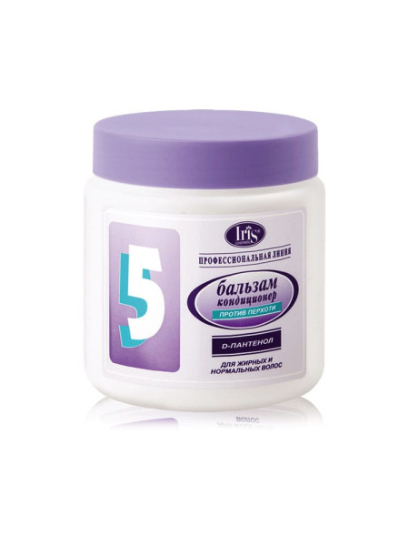 Iris Professional Line Бальзам-Кондиционер №5 с D-пантенолом против перхоти для жирных и нормальных