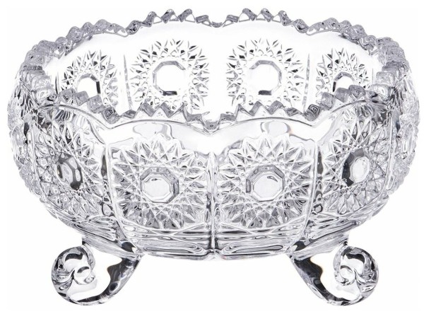 КОНФЕТНИЦА "КРИСТАЛ" ДИАМЕТР = 11 СМ, ВЫСОТА = 7 СМ (КОР=36ШТ.) 195-130