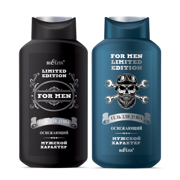 Белита FOR MEN Limited Edition Гель для душа МУЖСКОЙ ХАРАКТЕР 400мл БХ34276БК
