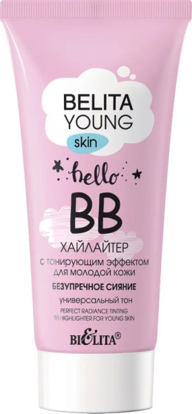 БЕЛИТА BELITA YOUNG SKIN ВВ-хайлайтер с тонирующим эффектом д/молодой кожи «Безупречное сияние» 30мл