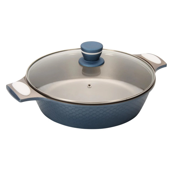 Regent inox Сотейник с двумя ручками 28х7,5см со стеклянной крышкой Linea RIVIERA 93-AL-RI-2-28.2