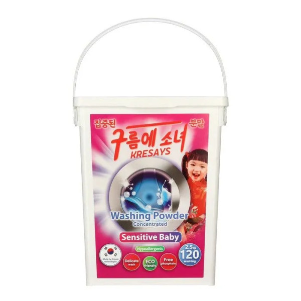 КЕРАСИС Порошок стиральный Sensitive&Baby Гипоаллергенный для детского белья  2,5 кг.
