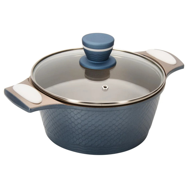 Regent inox Кастрюля 2,4л 20х9,5см со стеклянной крышкой Linea RIVIERA 93-AL-RI-4-20