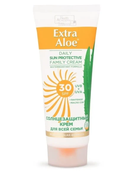 Family cosmetics EXTRA ALOE Солнцезащитный крем SPF30 100мл БХ4022551
