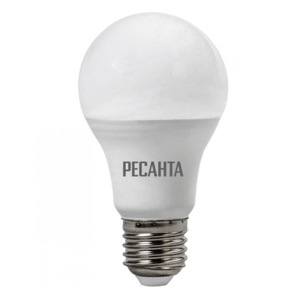Ресанта Лампа светодиодная LL-R-A60-7W-230-3K-E27 (груша, 7Вт, тепл., Е27) 76/1/11