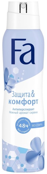 ФА дезод-Спрей 150мл. ЖЕН Защита & Комфорт Аромат Сирени 150 мл