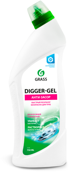 DIGGER-GEL Средство щелочное для прочистки канализационных труб 750 мл
