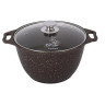 Kukmara Кастрюля 4л со стеклянной крышкой АП (кофейный мрамор) кмк42а