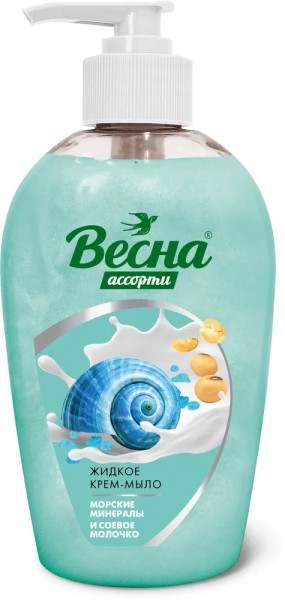 ВЕСНА Жидкое Мыло 280мл " Морские Минералы и Соевое молочко