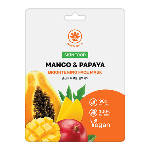 Name Skin Care Тканевая маска д/лица SKINFOOD Манго и папайя 22г БХ4030977