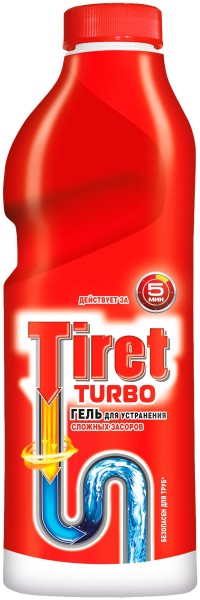 ТИРЕТ Гель д/чистки труб ТУРБО 500 мл. кр. *6*12 / 192 / 1152