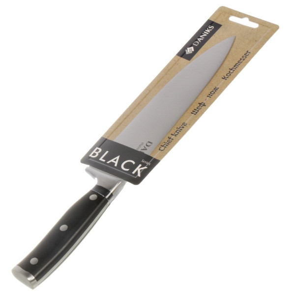 Daniks Нож кухонный Black, шеф-нож, сталь, 20 см, рук пласт YW-A325-CH