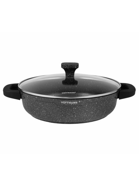 НМ 9469 кастрюля-жаровня из литого алюм.серая, 3,7л (28см). (6 шт.)