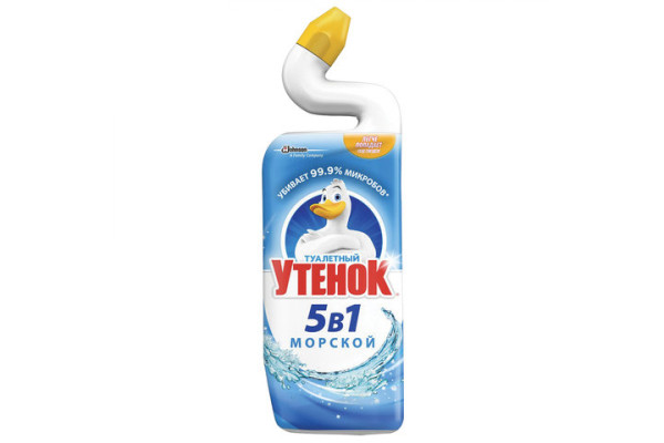 ТУАЛЕТ. УТЕНОК 5в1 500мл. Морской БЕЗ Хлорки *3/12