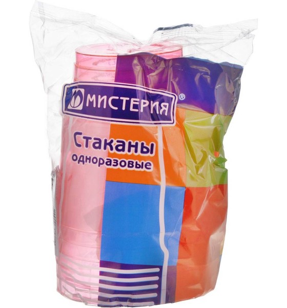Мистерия Стакан д/хол., 0.2л, красн., кристалл, ПС 6 шт/уп 181030/