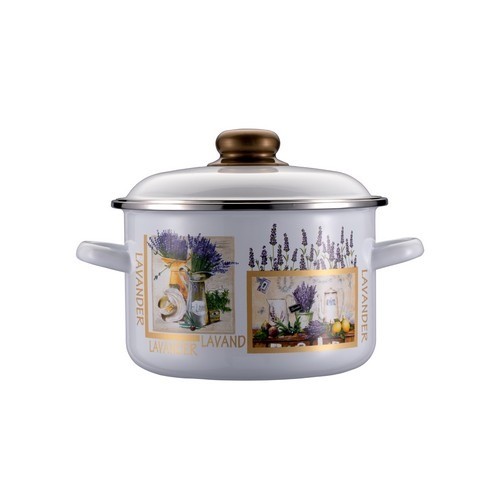 Regent inox Кастрюля цил. 3л LAVANDA белоснежная 93-LN-EN-03