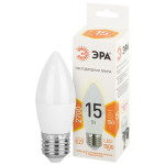 LED B35-15W-827-E27  Лампа светодиодная ЭРА STD LED B35-15W-827-E27 15т свеча теплый белый свет Е27
