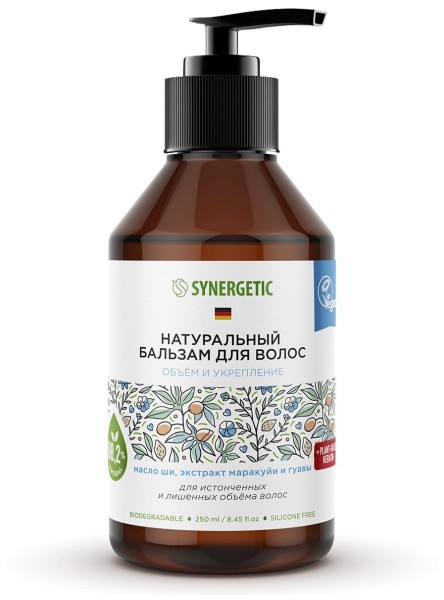 SYNERGETIC Натур.бальзам д/волос Обьем и укрепление волос 250мл *6*12*
